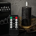 HomeBound Rustieke led stompkaars zwart 5x10cm