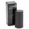 HomeBound Rustieke led stompkaars zwart 5x10cm