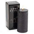 HomeBound Rustieke led stompkaars 7,5x15cm zwart