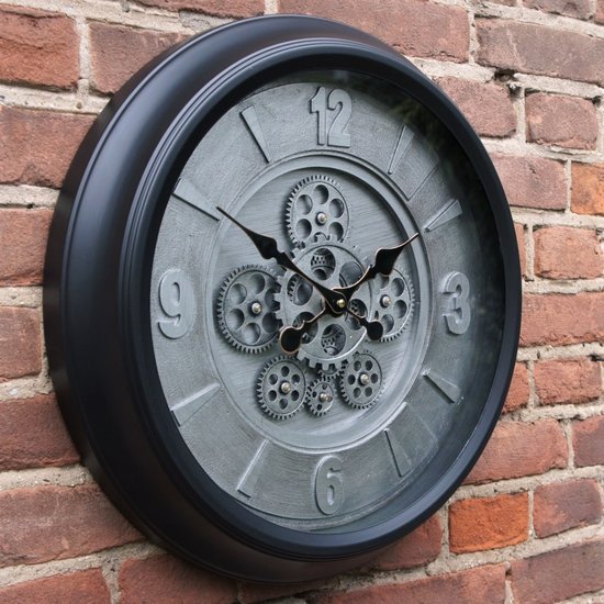 Goods Radarklok Lotte Ø 50cm zwart met oudgrijs