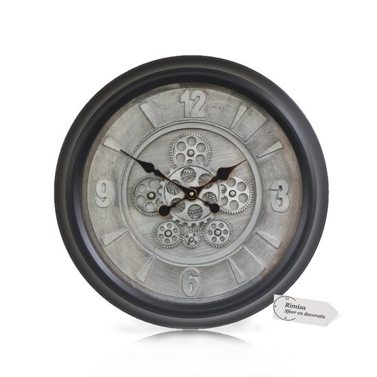 Goods Radarklok Lotte Ø 50cm zwart met oudgrijs