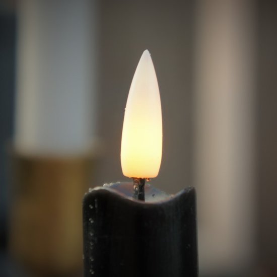 HomeBound Led kaars zwart 24 cm hoog 2 stuks