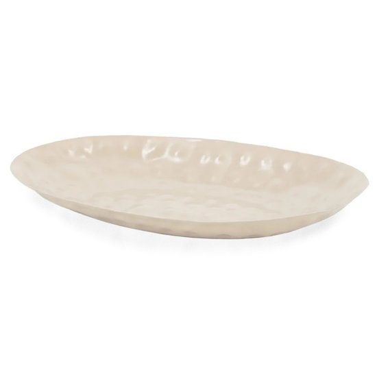 HomeBound Ovalen metalen schaal16 x 8,5cm zandkleur
