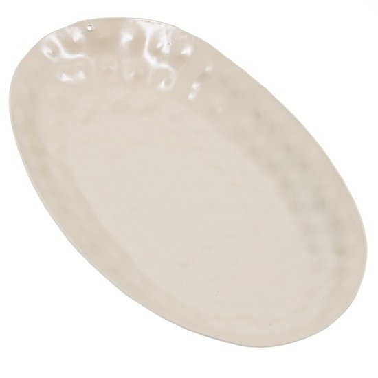 HomeBound Ovalen metalen schaal16 x 8,5cm zandkleur