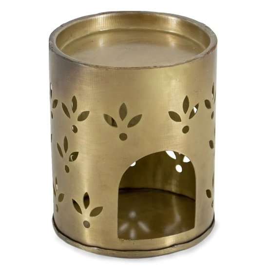 HomeBound Metalen gouden geurbrander voor amberblokjes