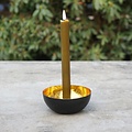 HomeBound Kaarsenstandaard zwart met goud binnenkant Ø12,5cm