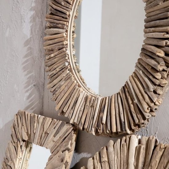 Bazar Bizar De Driftwood Framed Spiegel - Naturel - M