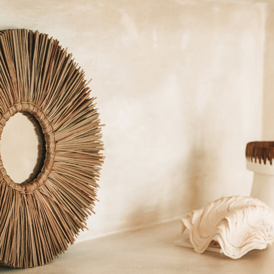 Bazar Bizar De Alang Alang Spiegel - Naturel - M