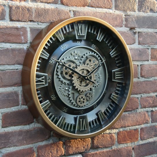 Goods Wandklok Misty Ø46cm zwart goud
