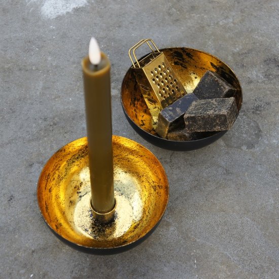 HomeBound schaaltje zwart met goud Ø12,5cm