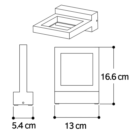 Lampada Zwarte design buitenlamp Dipsy IP54