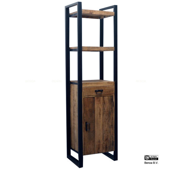 Benoa Britt 1 Door 1 Drawer Book Cabinet 55