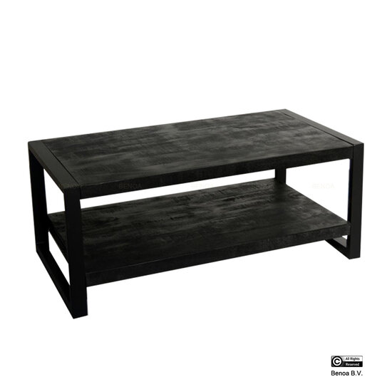 Benoa Britt Coffee Table with Shelf Black 110
