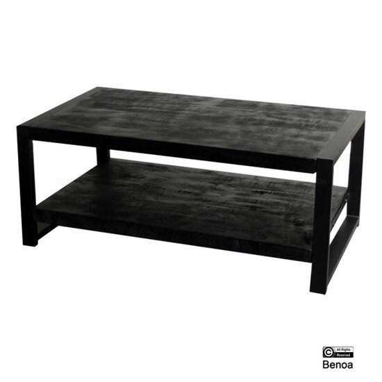 Benoa Britt Coffee Table with Shelf Black 110