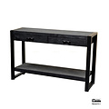 Benoa Britt 2 Drawer Sidetable Black 120