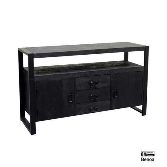 Benoa Britt 2 Door 3 Drawer Sideboard Black 135