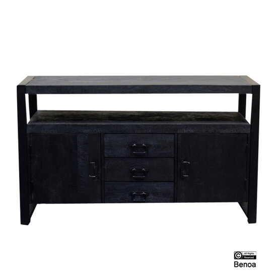 Benoa Britt 2 Door 3 Drawer Sideboard Black 135
