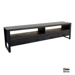 Britt 4 Drawer TV Cabinet Black 220