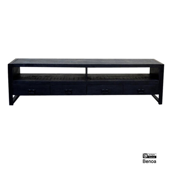 Benoa Britt 4 Drawer TV Cabinet Black 220