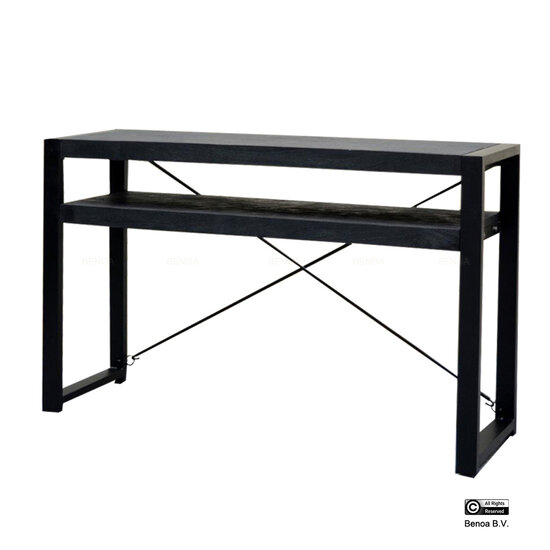 Benoa Britt 2 Shelf Console Table Black 120