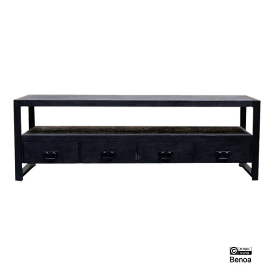 Benoa Britt 4 Drawer TV Cabinet Black 180