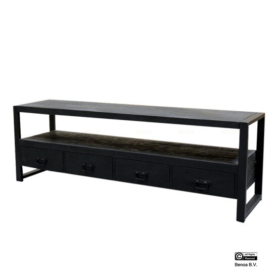 Benoa Britt 4 Drawer TV Cabinet Black 180