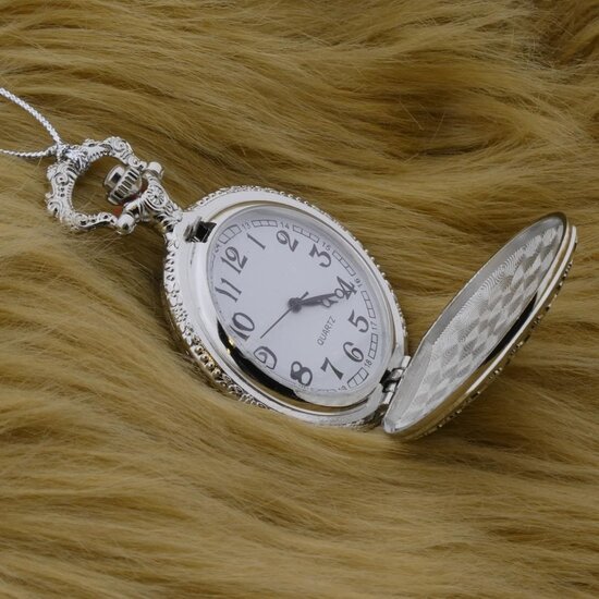 Goods Pocketwatch  zilverkleur 4,7cm