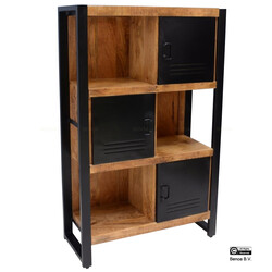 Bas 3 Door 3 Open Spaces Cabinet 85