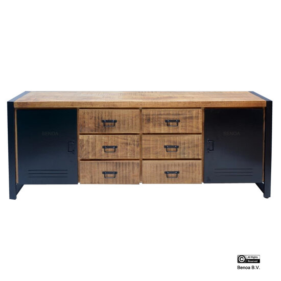 Benoa Bas 2 Door 6 Drawer Sideboard 200