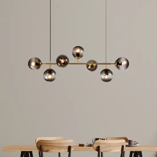 lumen 7 lichts smokey hanglamp in 3 uitvoeringen