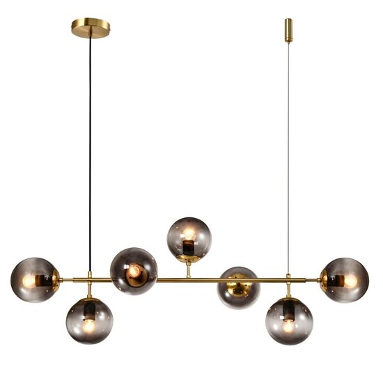 lumen 7 lichts smokey hanglamp in 3 uitvoeringen