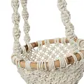 Bazar Bizar De Twisted Macrame Planthanger - Naturel Wit - M