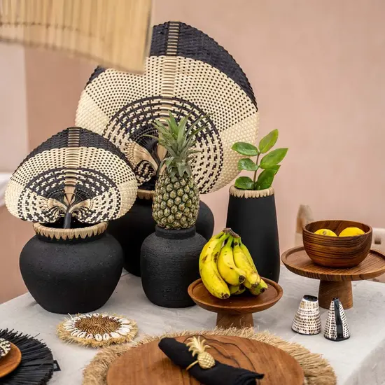 Bazar Bizar De Styly Vaas - Zwart Naturel - M