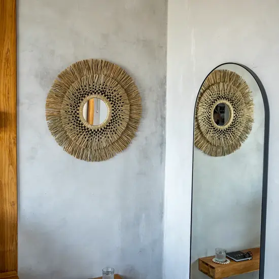 Bazar Bizar De Havana Spiegel - Naturel Zwart - L