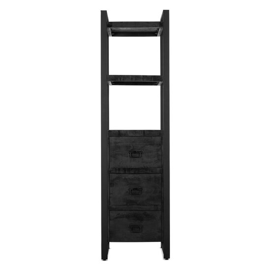 Benoa Britt 3 Drawer Bookshelf Black 55