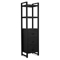 Benoa Britt 3 Drawer Bookshelf Black 55