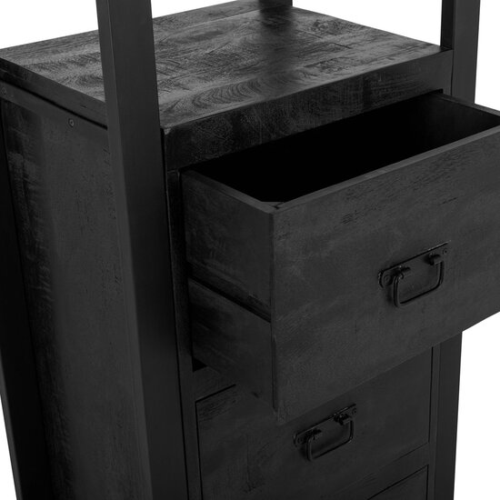 Benoa Britt 3 Drawer Bookshelf Black 55