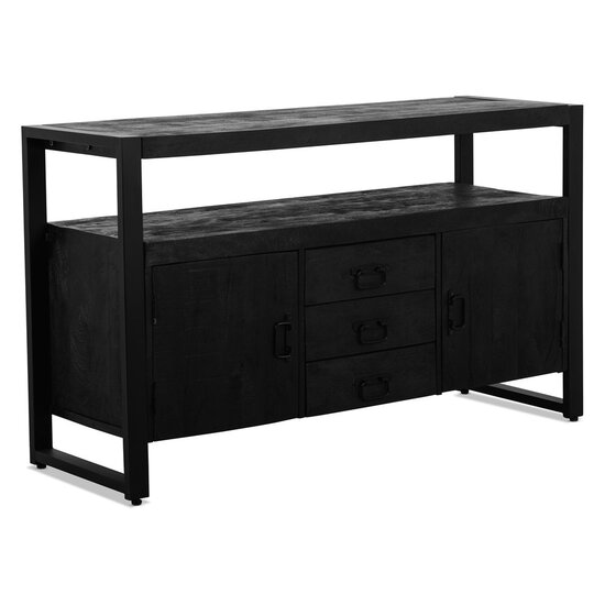 Benoa Britt 2 Door 3 Drawer Sideboard Black 135
