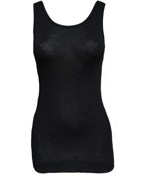 ENGEL NATUR extra lang hemd LONGTOP wol zijde ZWART