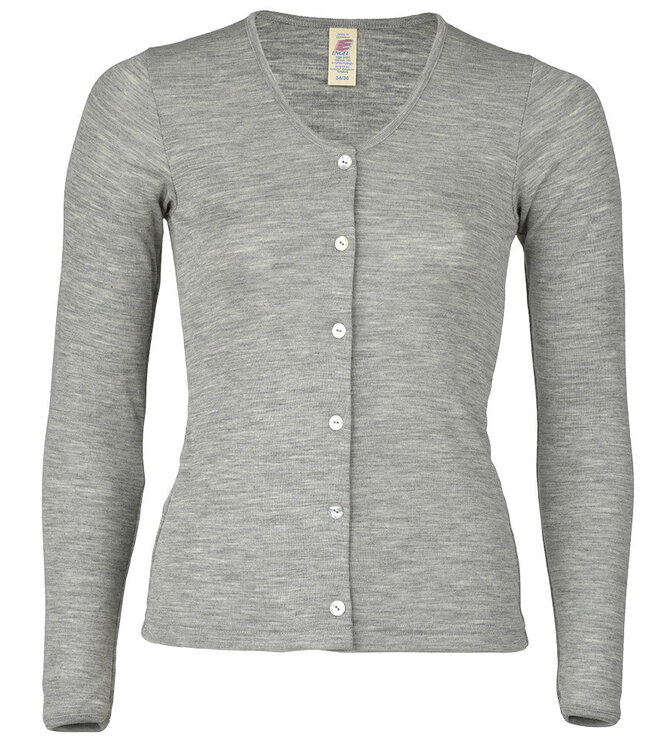 ENGEL vestje biologische wol en zijde dames GRIJS