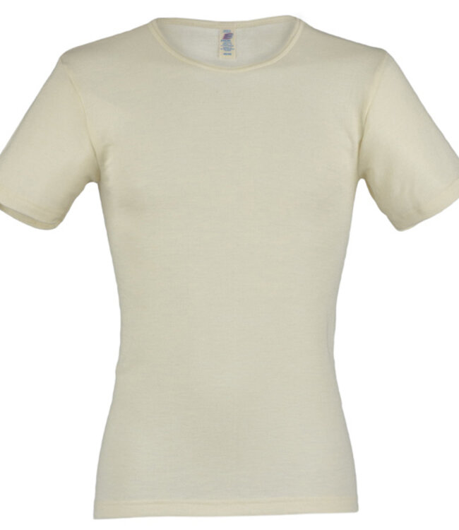 ENGEL wol zijde HEREN shirt met korte mouw NATUREL