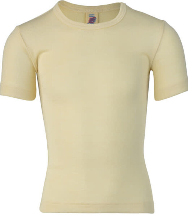 ENGEL shirt korte mouw wol zijde kind NATUREL effen