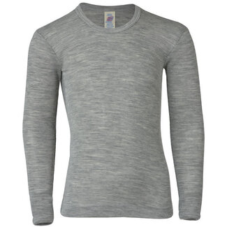 Engel ENGEL longsleeve van wol zijde EFFEN GRIJS kind