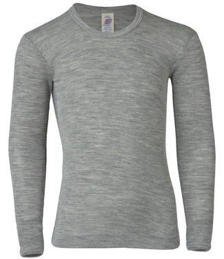 Engel ENGEL longsleeve van wol zijde EFFEN GRIJS kind