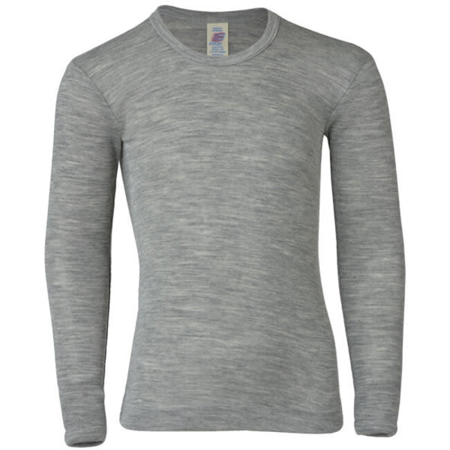 ENGEL longsleeve van wol zijde EFFEN GRIJS kind