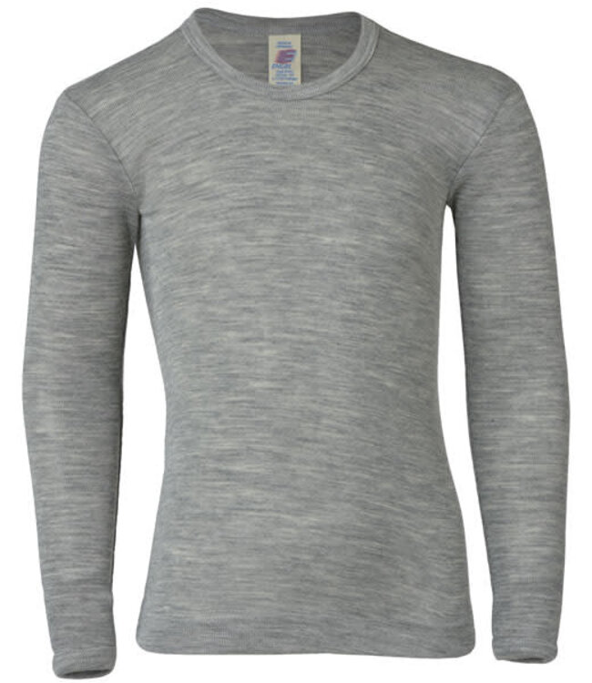 ENGEL longsleeve van wol zijde EFFEN GRIJS kind