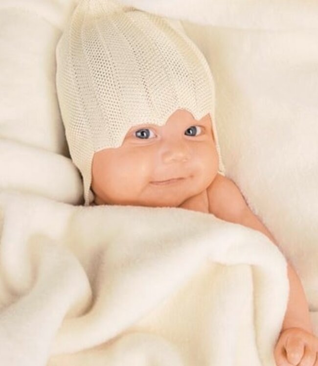 Engel Natur zijden mutsje 100% zijde baby pixie NATUREL