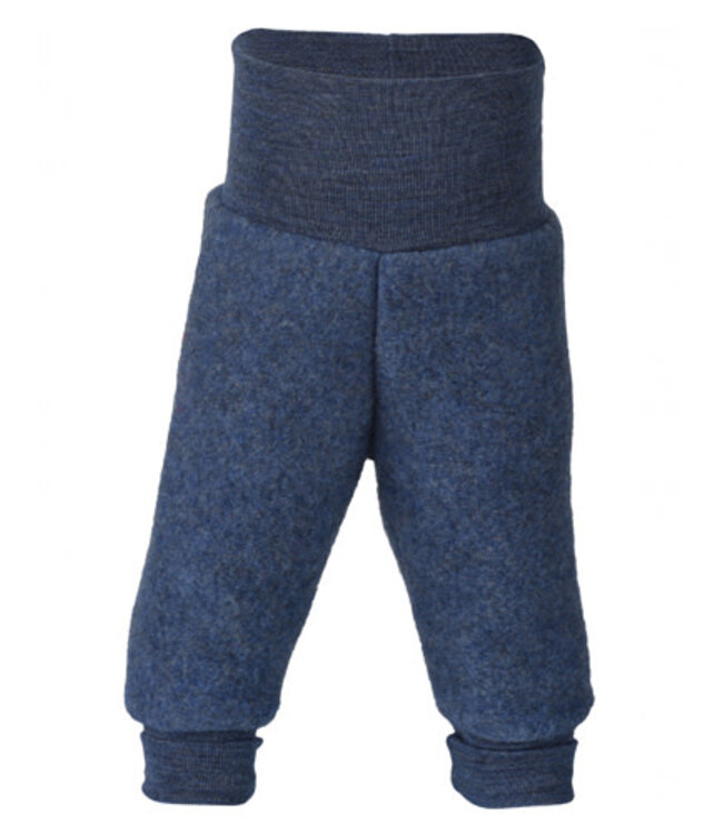ENGEL NATUR wollen baby broekje wolfleece baby BLAUW MELANGE