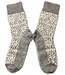 HIRSCH NATUR Noorse pure wollen sokken GRIJS WIT 030 39