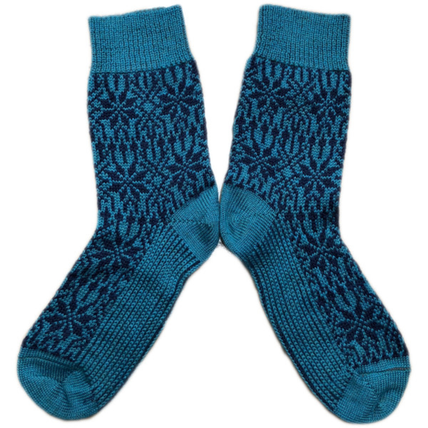 Hirsch Natur Noorse wollen sokken *Petrol blauw 180*| -